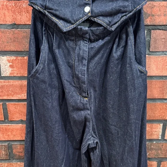 Amanda Uprichard x Revolve Isadore Denim Jumpsuit in Indig - Picture 9 of 16